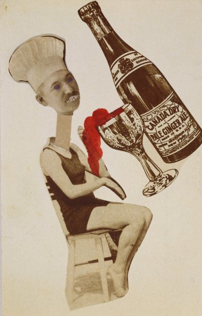 Postcard sent by the artist to Tristan Tzara by Sophie Taeuber Arp